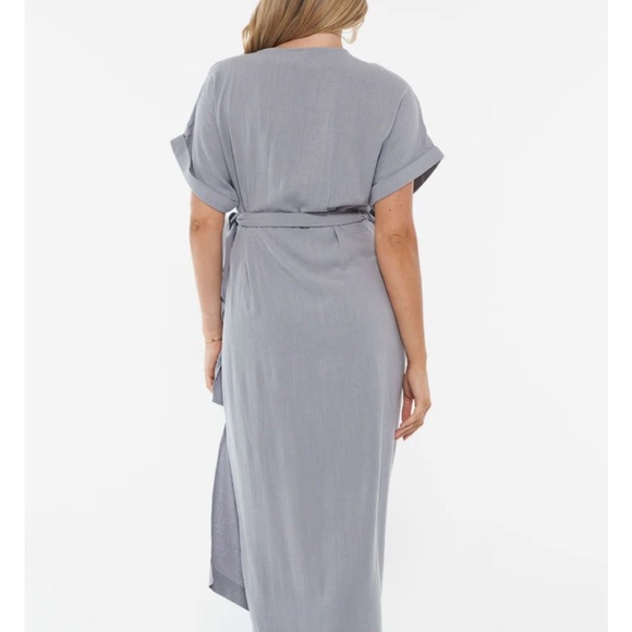 Bae. the Label Wrap Around Maxi Dress - Grey Haze Size Medium - Picture 2 of 8